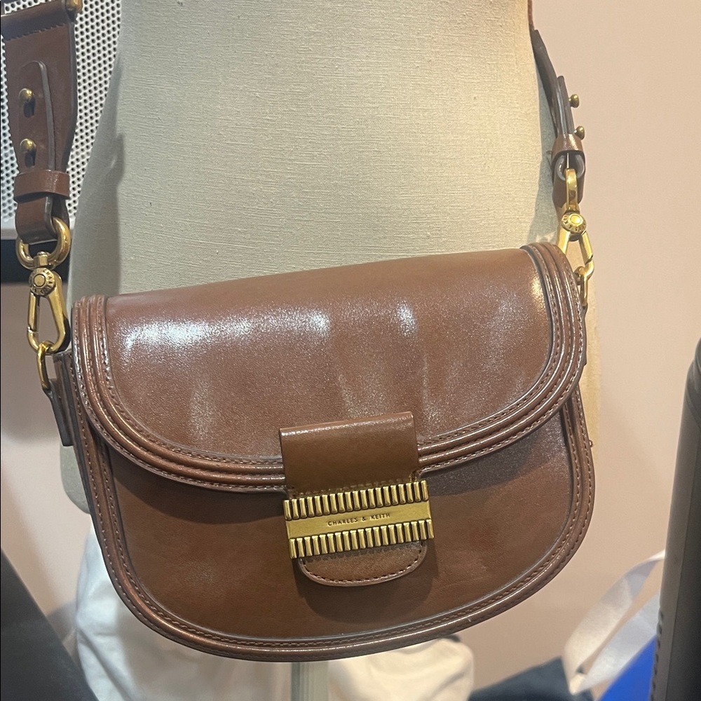 Charles & Keith Tan Crossbody Bag